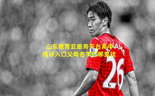 山东教育云服务平台高中综评入口父母名字在哪里找