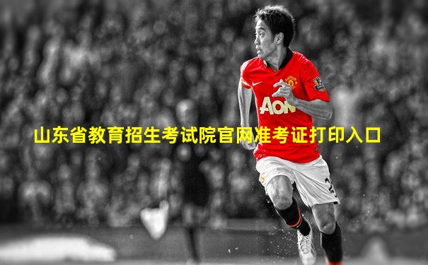 山东省教育招生考试院官网准考证打印入口